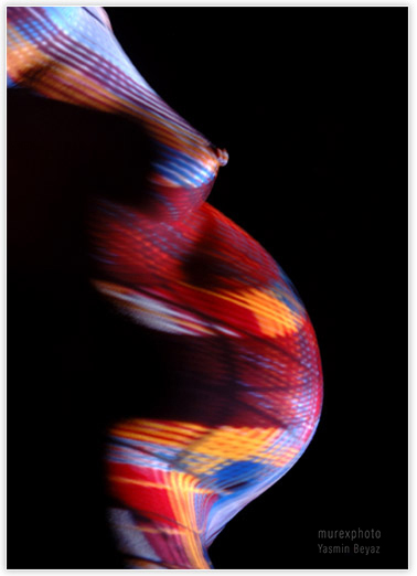 Künstlerische Schwangerschaftsfotos Berlin - Diaprojektion